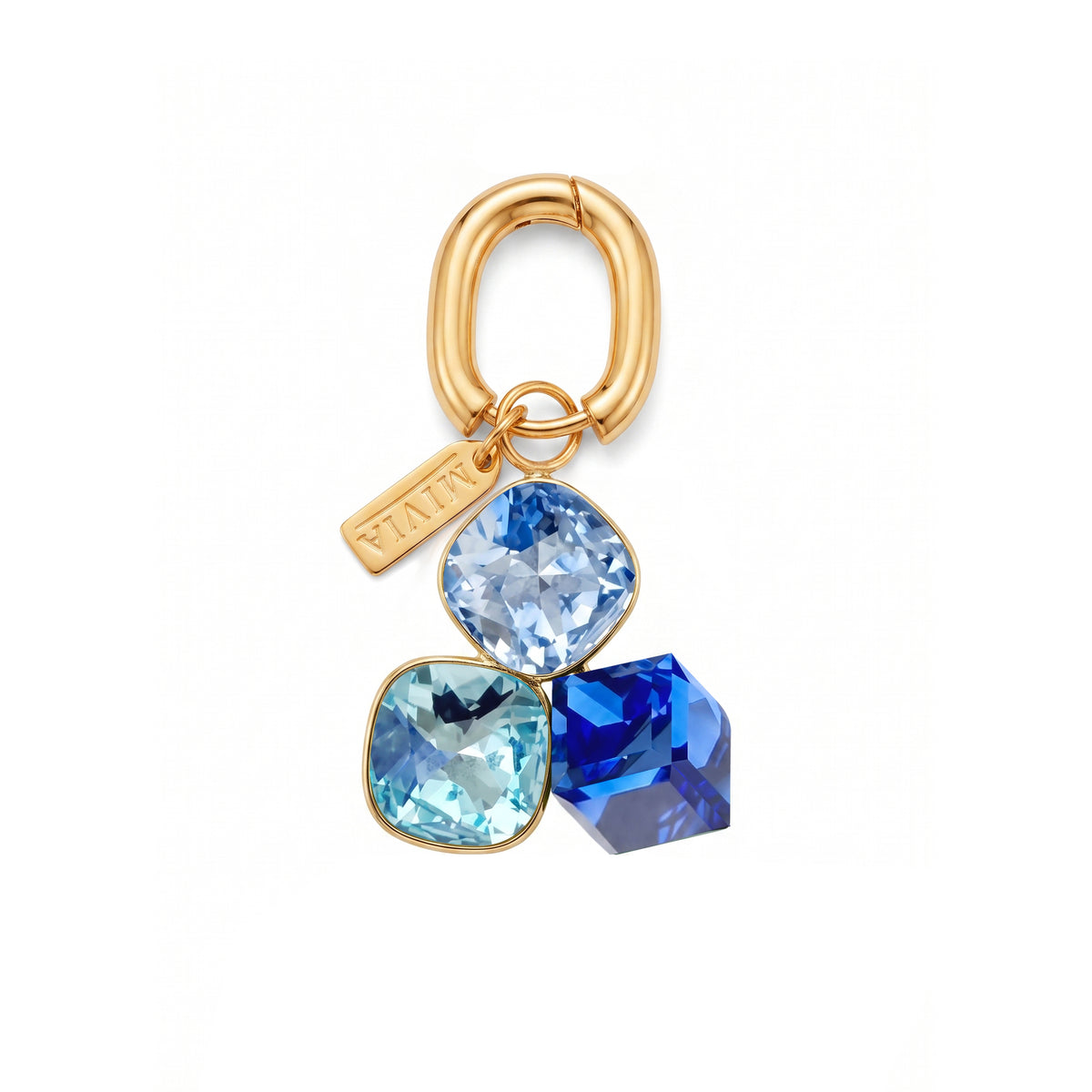 3D Crystal Charm - Azure