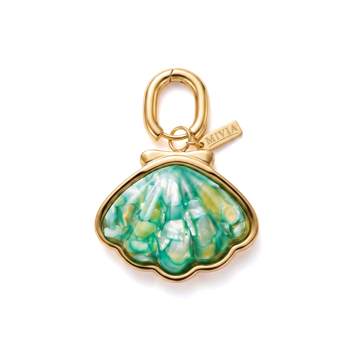 Glowing Shell Pendant - Mint Green