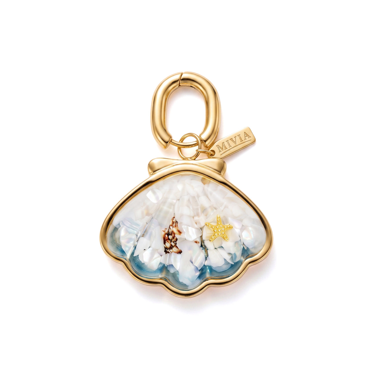 Glowing Shell Pendant - Glacier Blue