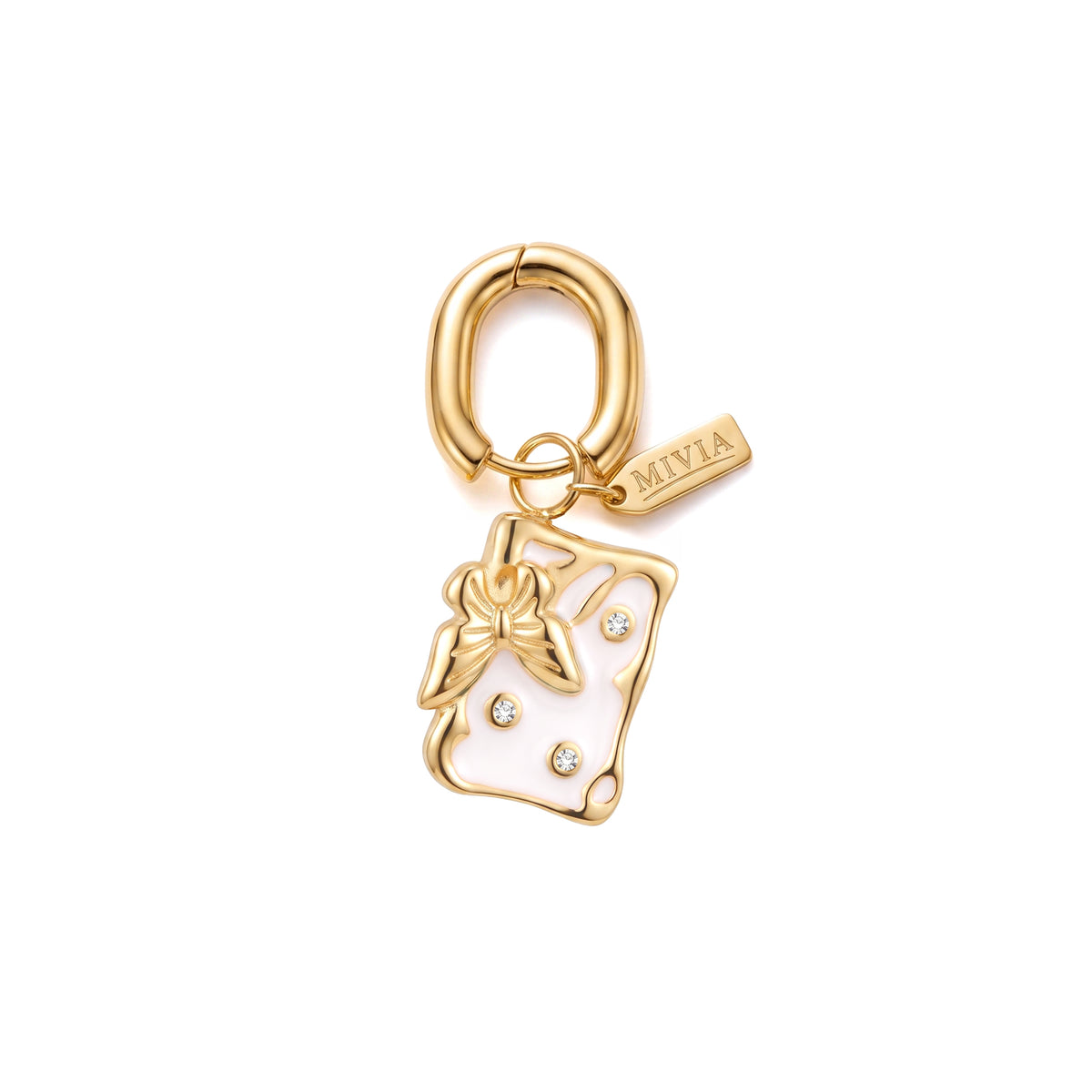 Butterfly Relief Charm - White