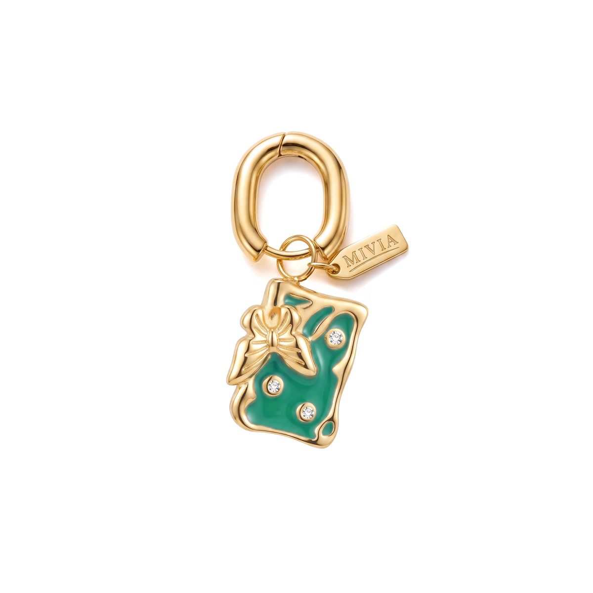 Butterfly Relief Charm - Green